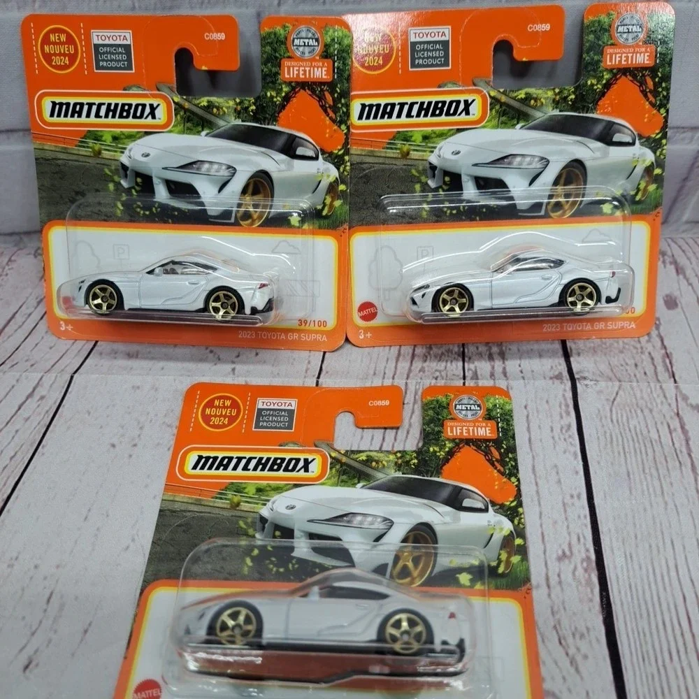 2024 Matchbox '23 Toyota GR Supra White SHORT CARD **Lot of 3**